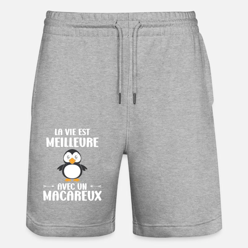 macareux - Short de jogging bio TRAINER Stanley/Stella unisexe - gris chiné