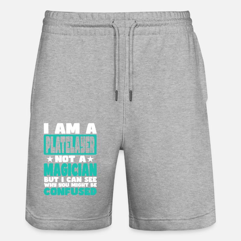 Poseur de plaques - Short de jogging bio TRAINER Stanley/Stella unisexe - gris chiné