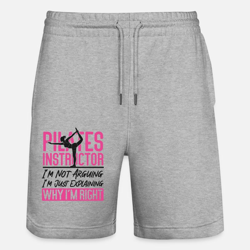 Pilates Instructor Teacher Pilates - Stanley/Stella Trainer Unisex Organic Jogging Shorts - heather grey