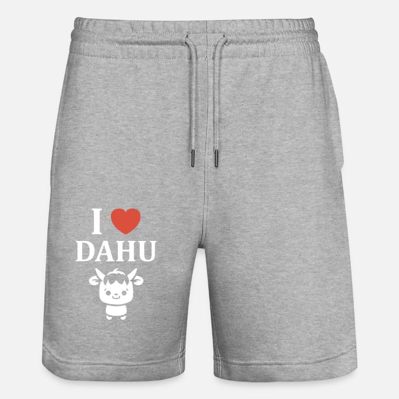 Dahu - Stanley/Stella Unisex Bio Joggingshorts Trainer  - Grau meliert