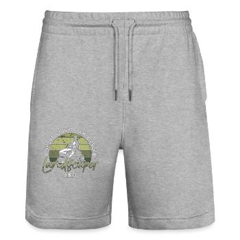 Landscaper A Short Story I Am A Proud Lawn Mower - Stanley/Stella Unisex Bio Joggingshorts Trainer  - Grau meliert - Vorne - Nik (191cm) & Marisol (170cm)