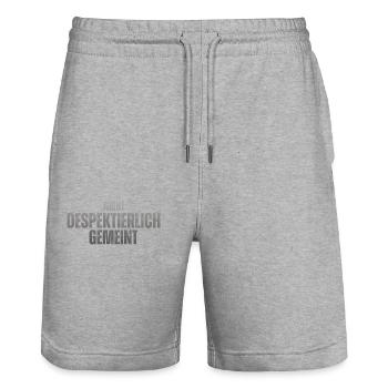 Nicht Despektierlich Gemeint - Stanley/Stella Unisex Bio Joggingshorts Trainer  - Grau meliert - Vorne - Nik (191cm) & Marisol (170cm)