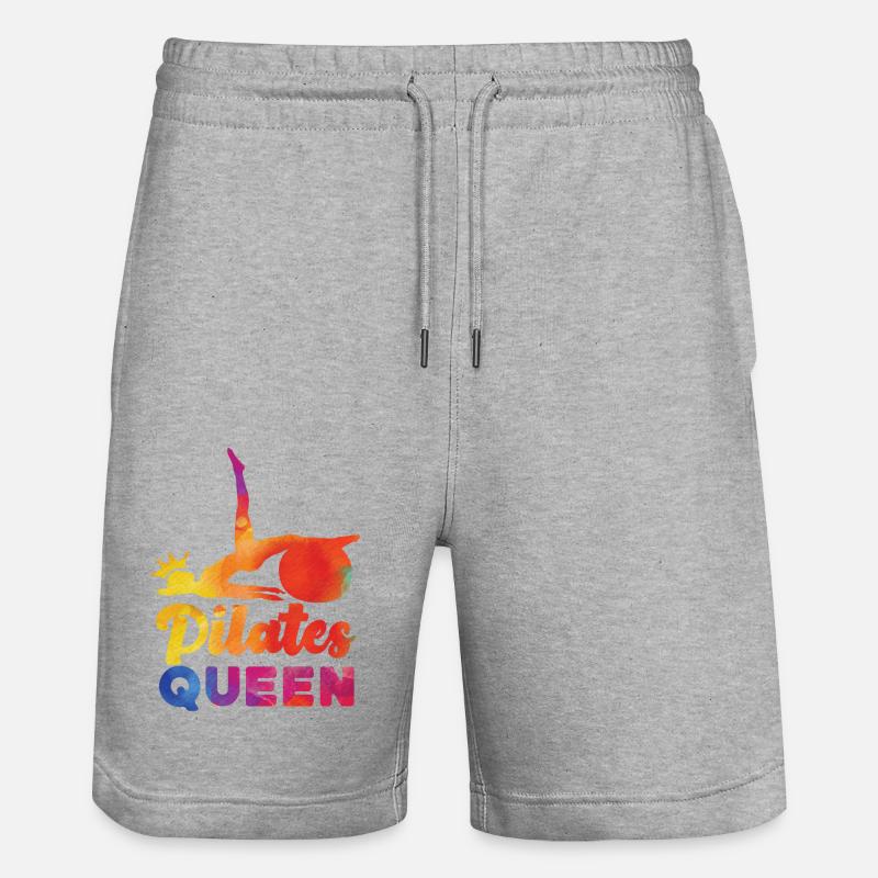 Pilates Instructor Teacher Queen - Stanley/Stella Trainer Unisex Organic Jogging Shorts - heather grey