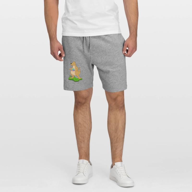 Kangaroo Easter Easter Eggs Stanley/Stella Trainer Unisex Organic Jogging Shorts