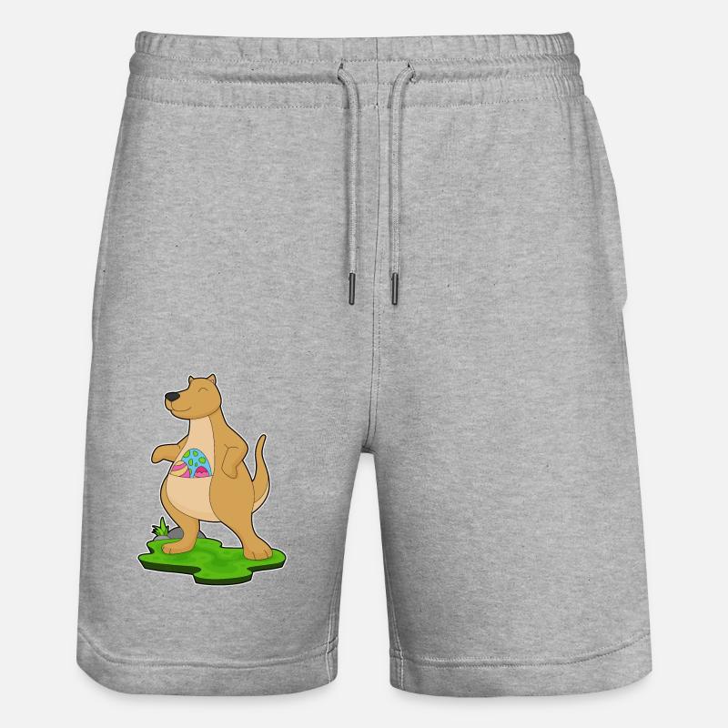 Oeufs de Pâques kangourou - Short de jogging bio TRAINER Stanley/Stella unisexe - gris chiné