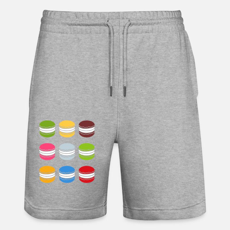 macarons - Short de jogging bio TRAINER Stanley/Stella unisexe - gris chiné