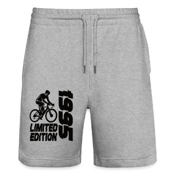 Édition limitée 1995 Vélo en édition limitée - Short de jogging bio TRAINER Stanley/Stella unisexe - gris chiné - Devant - Nik (191cm) & Marisol (170cm)