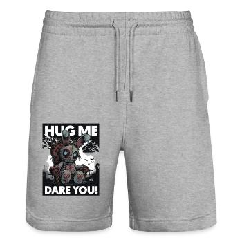 I HATE Easter 2! - Stanley/Stella Trainer Unisex Organic Jogging Shorts - heather grey - Front - Nik (191cm) & Marisol (170cm)