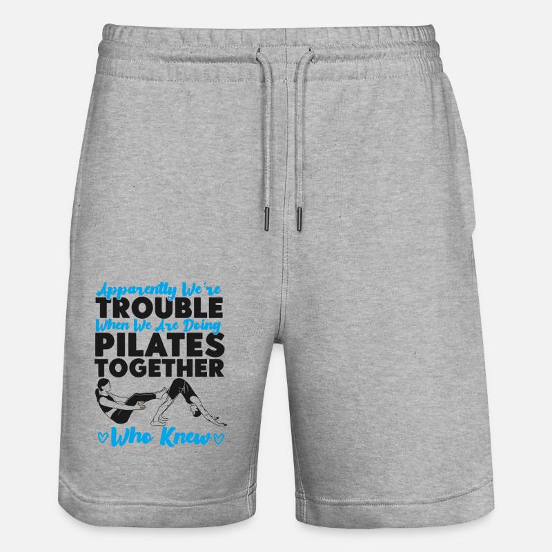 Instructeur de Pilates Professeur Amis - Short de jogging bio TRAINER Stanley/Stella unisexe - gris chiné