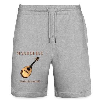 Mandoline (Foto) - Einfach genial! - Stanley/Stella Unisex Bio Joggingshorts Trainer  - Grau meliert - Vorne - Nik (191cm) & Marisol (170cm)