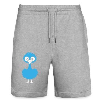 ostrich - Stanley/Stella Trainer Unisex Organic Jogging Shorts - heather grey - Front - Nik (191cm) & Marisol (170cm)
