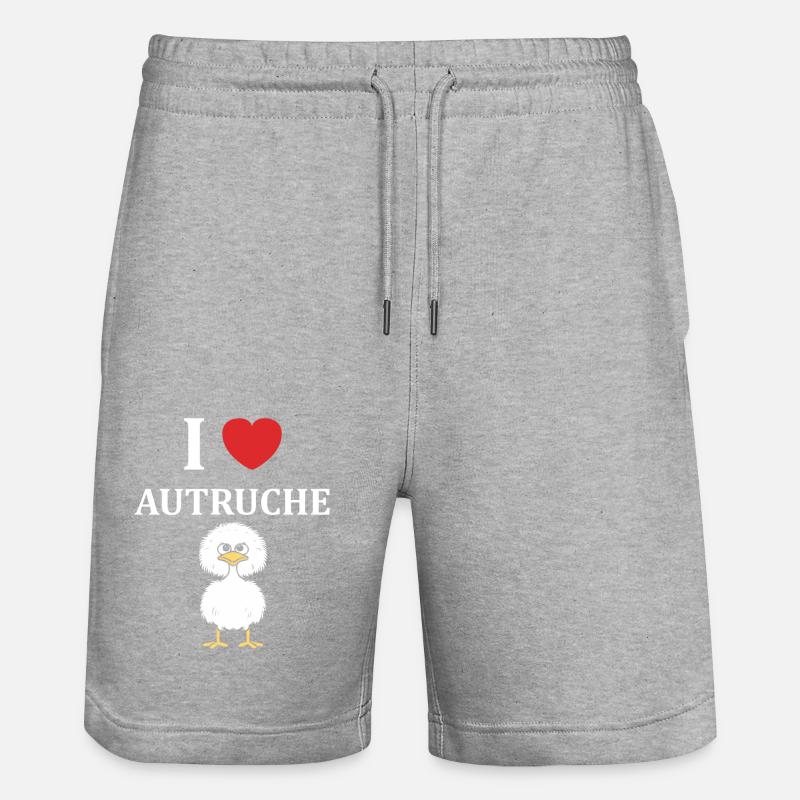 Humour autruche - Short de jogging bio TRAINER Stanley/Stella unisexe - gris chiné