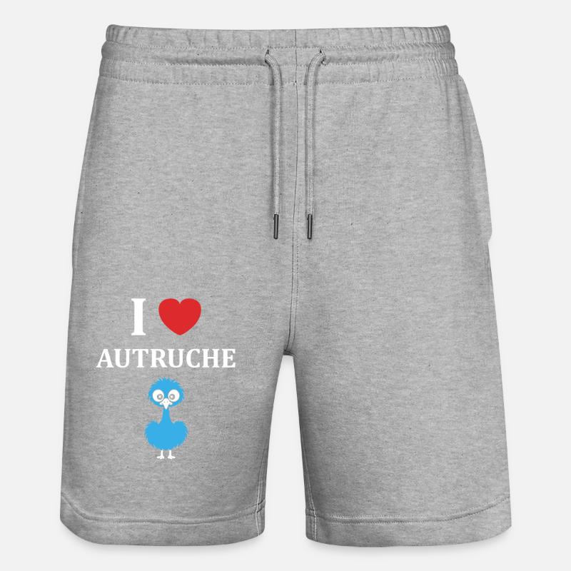 Humour autruche - Short de jogging bio TRAINER Stanley/Stella unisexe - gris chiné