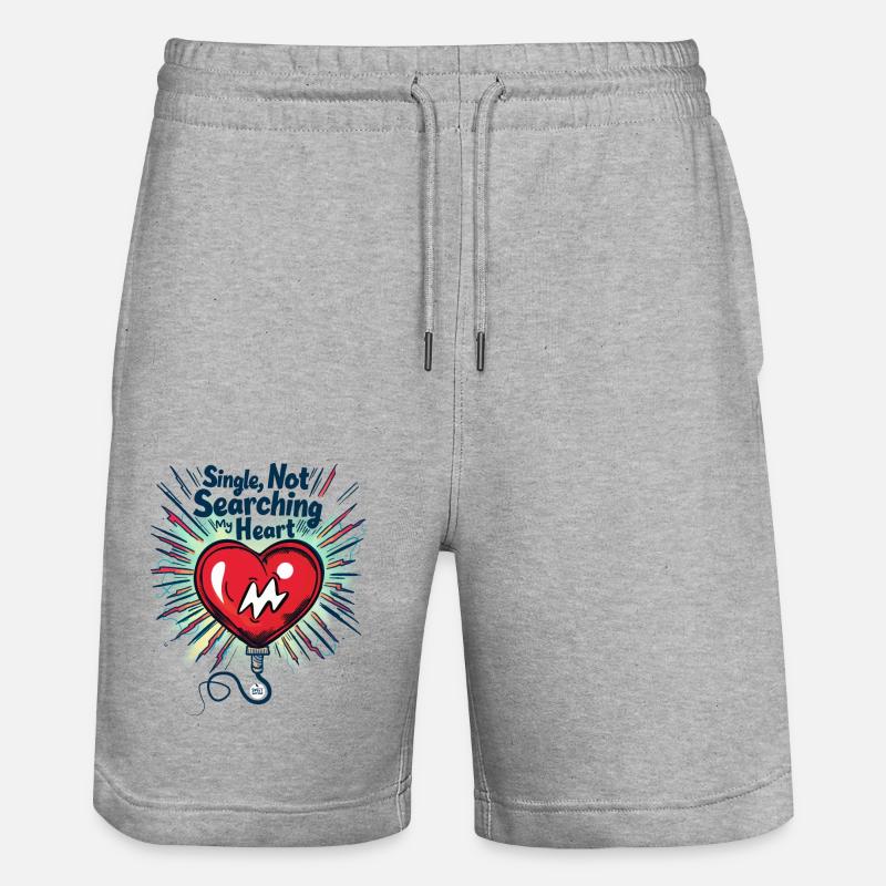 Célibataire! Pas de recherche - Short de jogging bio TRAINER Stanley/Stella unisexe - gris chiné