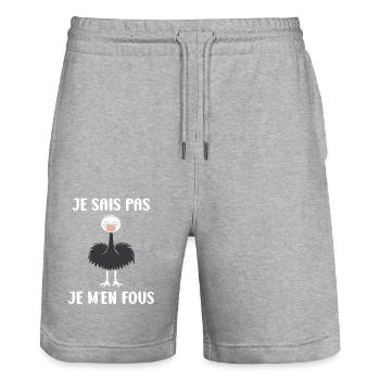Strauß Zitat - Stanley/Stella Unisex Bio Joggingshorts Trainer  - Grau meliert - Vorne - Nik (191cm) & Marisol (170cm)