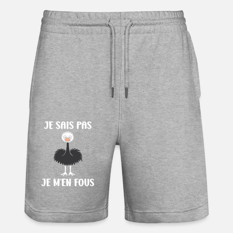 Citation autruche - Short de jogging bio TRAINER Stanley/Stella unisexe - gris chiné