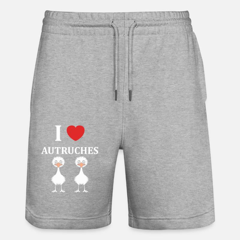 citation humoristique autruche - Short de jogging bio TRAINER Stanley/Stella unisexe - gris chiné