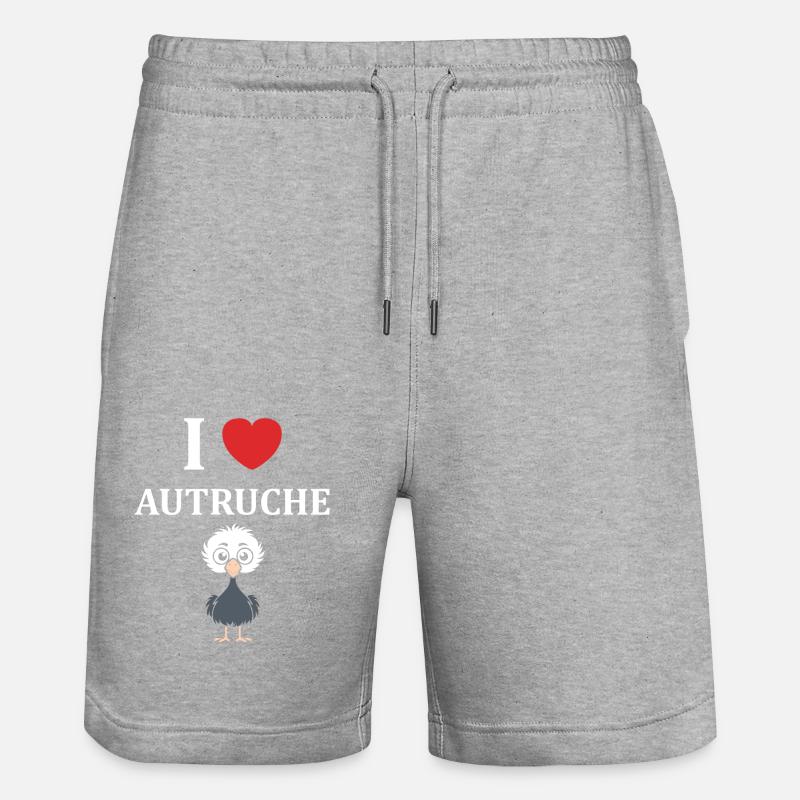 Citation autruche - Short de jogging bio TRAINER Stanley/Stella unisexe - gris chiné
