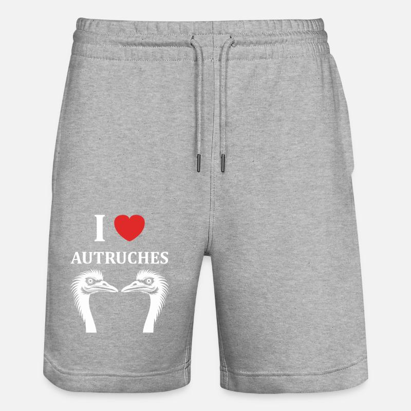 Strauß Zitat - Stanley/Stella Unisex Bio Joggingshorts Trainer  - Grau meliert