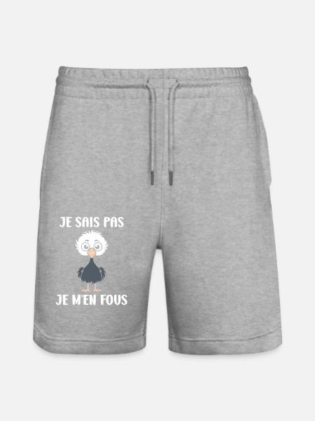 Citation autruche - Short de jogging bio TRAINER Stanley/Stella unisexe - gris chiné