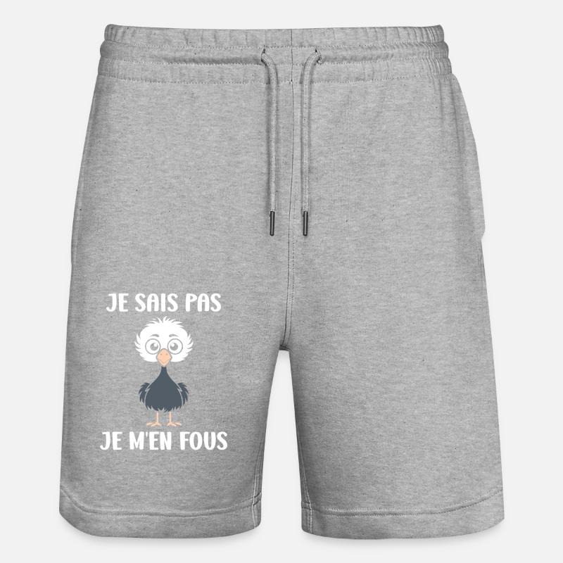 Citation autruche - Short de jogging bio TRAINER Stanley/Stella unisexe - gris chiné