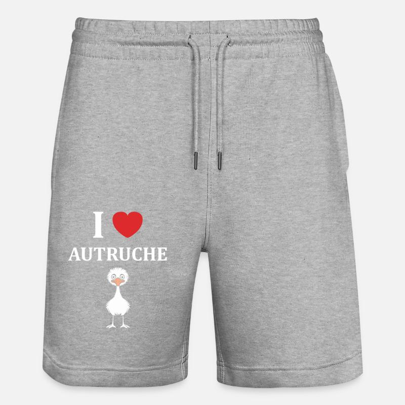 Citation autruche - Short de jogging bio TRAINER Stanley/Stella unisexe - gris chiné