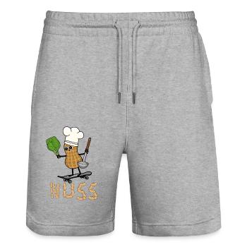 Cacahuète Cuire Légumes Cuisson Rapide Végétarien - Short de jogging bio TRAINER Stanley/Stella unisexe - gris chiné - Devant - Nik (191cm) & Marisol (170cm)