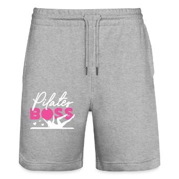 Pilates Instructor Teacher Pilates - Stanley/Stella Unisex Bio Joggingshorts Trainer  - Grau meliert - Vorne - Nik (191cm) & Marisol (170cm)