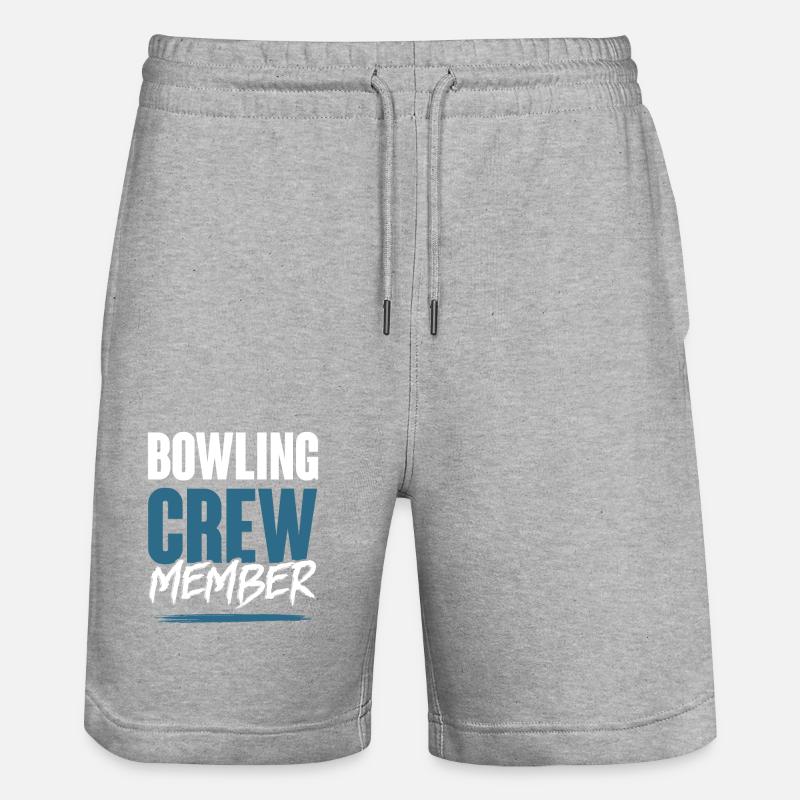 Bowling Crew - Stanley/Stella Trainer Unisex Organic Jogging Shorts - heather grey