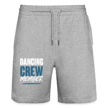 Dancing Crew - Stanley/Stella Trainer Unisex Organic Jogging Shorts - heather grey - Front - Nik (191cm) & Marisol (170cm)