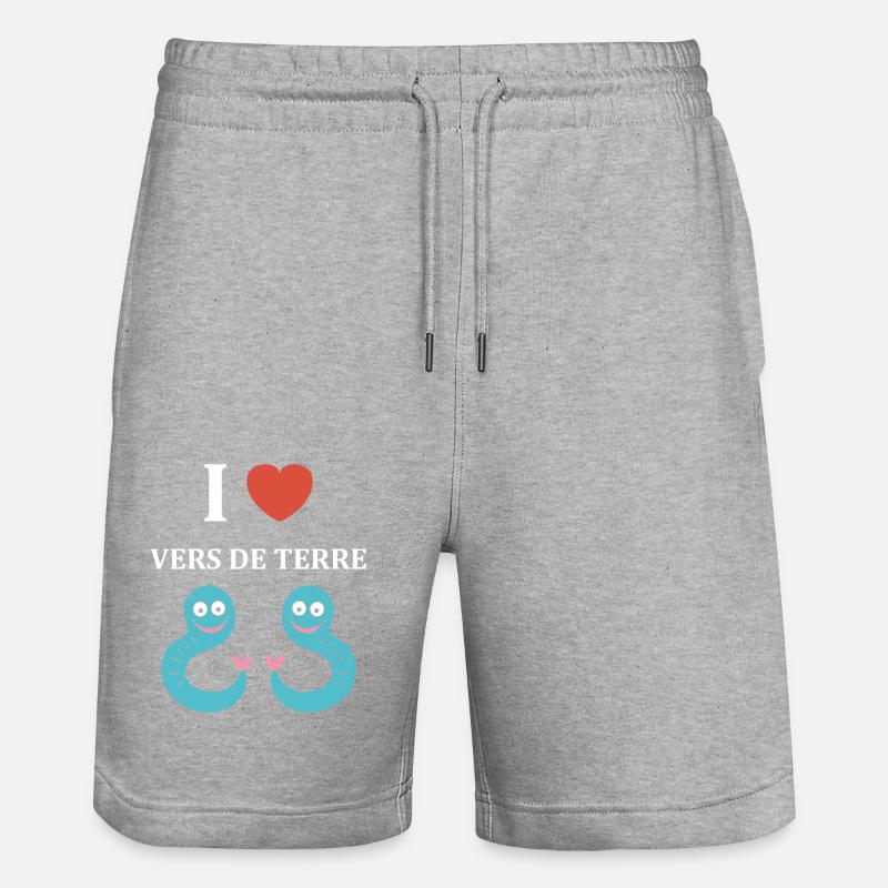 Humour ver de terre - Short de jogging bio TRAINER Stanley/Stella unisexe - gris chiné