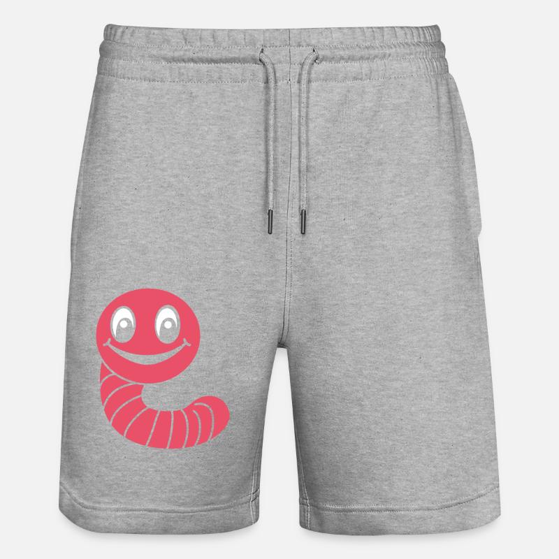 vers de terre - Short de jogging bio TRAINER Stanley/Stella unisexe - gris chiné