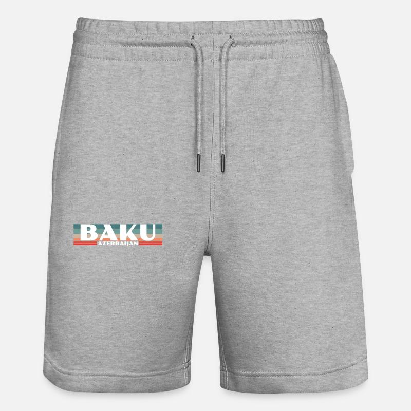 Bakou Azerbaïdjan Aserbaidschan - Short de jogging bio TRAINER Stanley/Stella unisexe - gris chiné