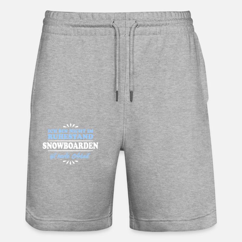 Retraité Retraité Snowboarder - Short de jogging bio TRAINER Stanley/Stella unisexe - gris chiné