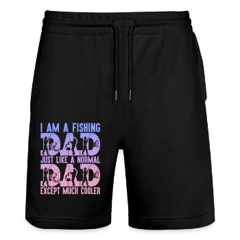 fisch, fisch, angeln, see, meer, angeln, fauna, exotisch - Stanley/Stella Unisex Bio Joggingshorts Trainer  - Schwarz - Vorne - Nik (191cm) & Marisol (170cm)