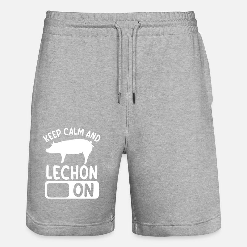 Conception de Lechon Lover - Short de jogging bio TRAINER Stanley/Stella unisexe - gris chiné