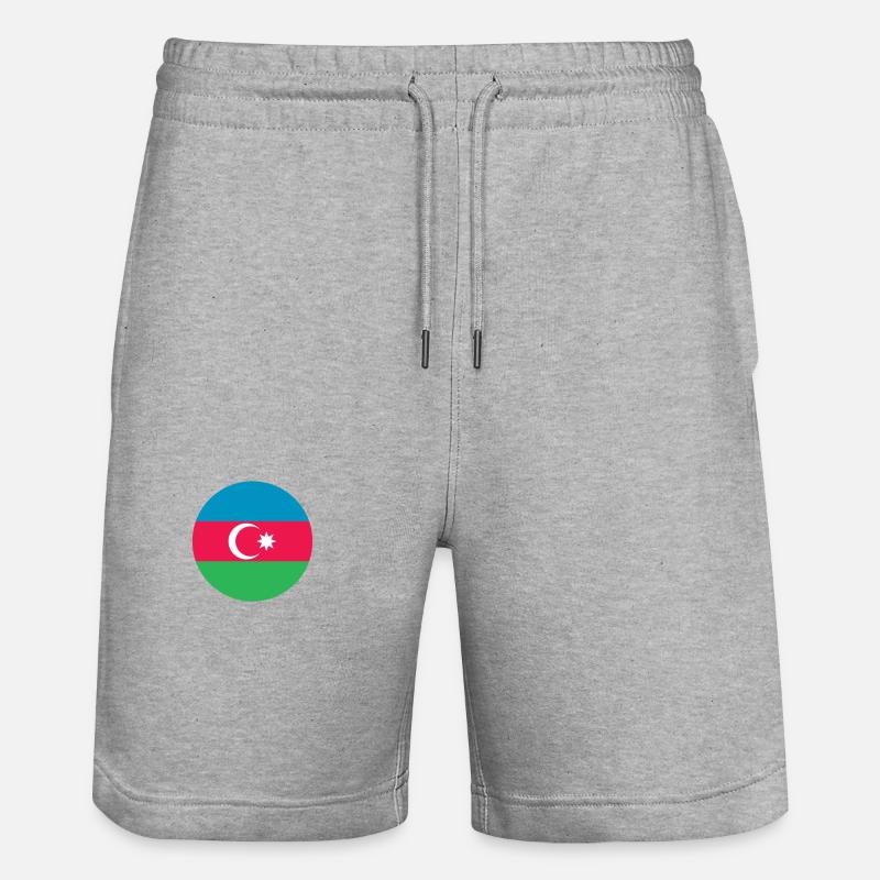 Azerbaïdjan Drapeau de l’Azerbaïdjan - Short de jogging bio TRAINER Stanley/Stella unisexe - gris chiné