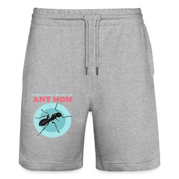 Ants Mom | Ant Farm Formicarium Gift - Stanley/Stella Trainer Unisex Organic Jogging Shorts - heather grey - Front - Nik (191cm) & Marisol (170cm)