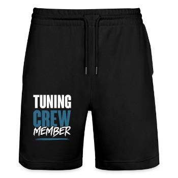Tuning crew - Stanley/Stella Trainer Unisex Organic Jogging Shorts - black - Front - Nik (191cm) & Marisol (170cm)