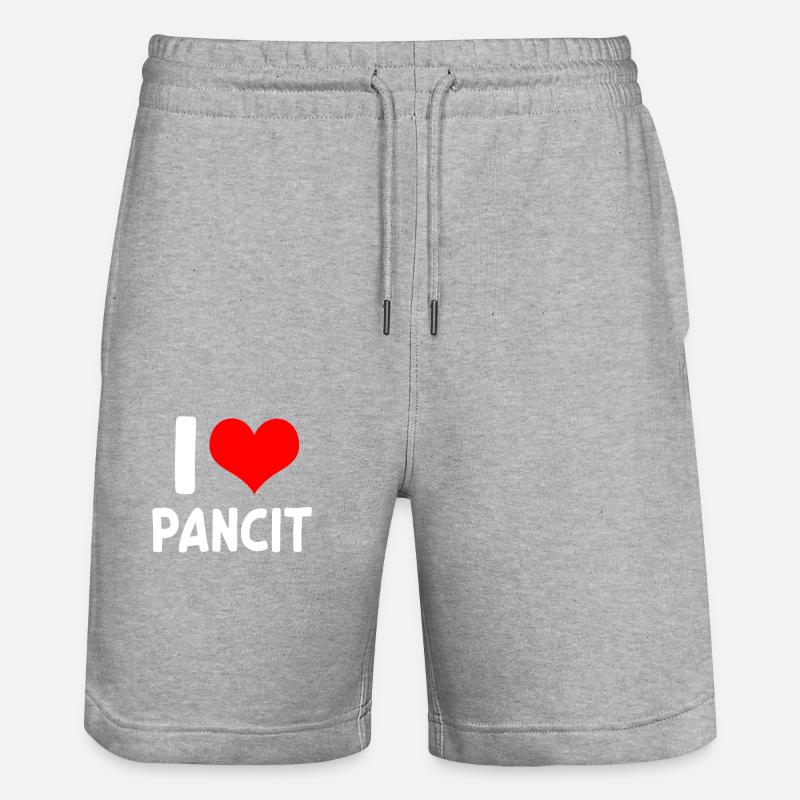 Ich Liebe Pancit - Stanley/Stella Unisex Bio Joggingshorts Trainer  - Grau meliert