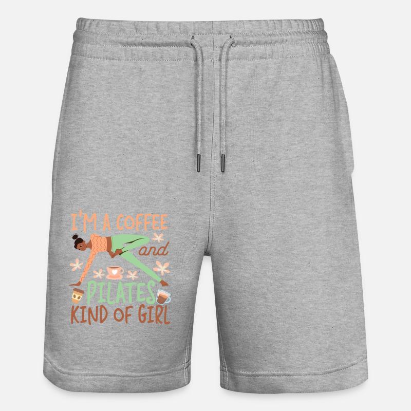 Instructeur de Pilates Professeur Café - Short de jogging bio TRAINER Stanley/Stella unisexe - gris chiné