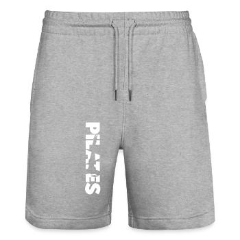 Pilates Instructor Teacher Pilates - Stanley/Stella Unisex Bio Joggingshorts Trainer  - Grau meliert - Vorne - Nik (191cm) & Marisol (170cm)