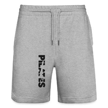 Pilates Instructor Teacher Pilates - Stanley/Stella Unisex Bio Joggingshorts Trainer  - Grau meliert - Vorne - Nik (191cm) & Marisol (170cm)