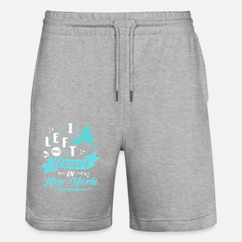 New York Souvenir Amour - Short de jogging bio TRAINER Stanley/Stella unisexe - gris chiné