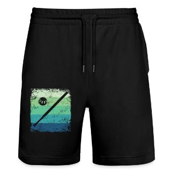 Wiffleball Club Retro Pickleball Team - Stanley/Stella Trainer Unisex Organic Jogging Shorts - black - Front - Nik (191cm) & Marisol (170cm)