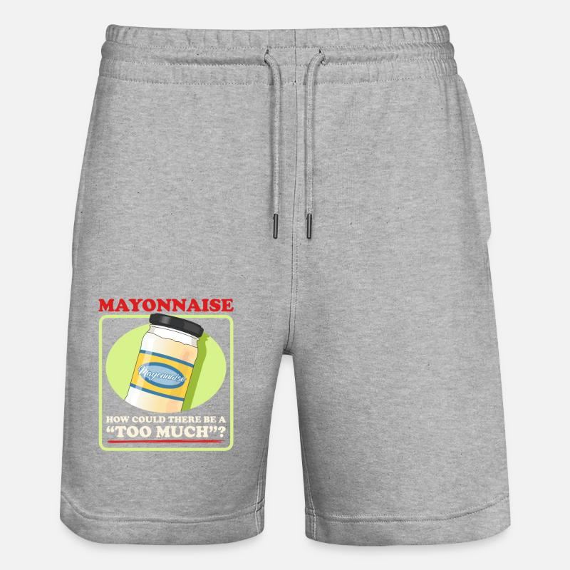 Mayonnaise drôle Mayo cadeau - Short de jogging bio TRAINER Stanley/Stella unisexe - gris chiné