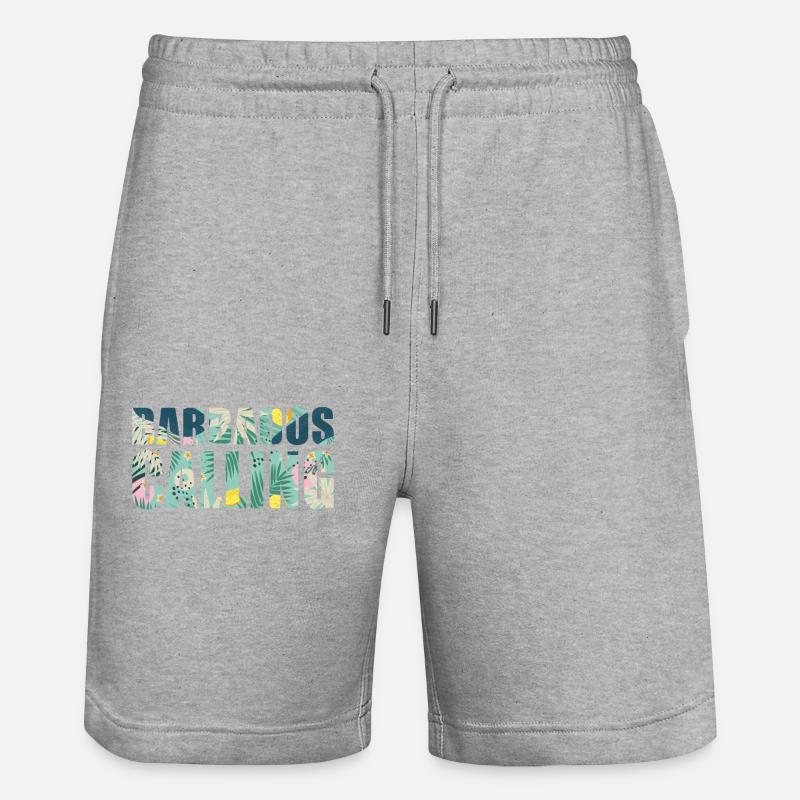 Barbade Souvenir Vacances Barbade Calling - Short de jogging bio TRAINER Stanley/Stella unisexe - gris chiné