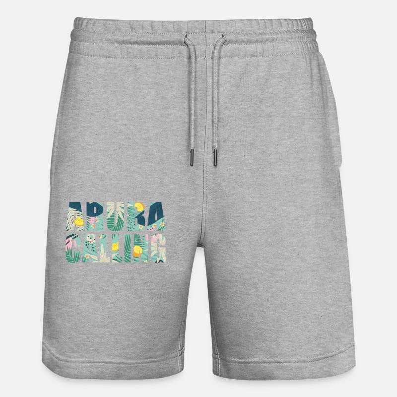 Aruba Souvenir Vacances Aruba Calling - Short de jogging bio TRAINER Stanley/Stella unisexe - gris chiné