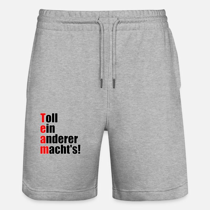 Team - Toll ein anderer machts! - Stanley/Stella Unisex Bio Joggingshorts Trainer  - Grau meliert