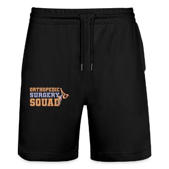 Orthopedic Surgery Troop - Stanley/Stella Trainer Unisex Organic Jogging Shorts - black - Front - Nik (191cm) & Marisol (170cm)